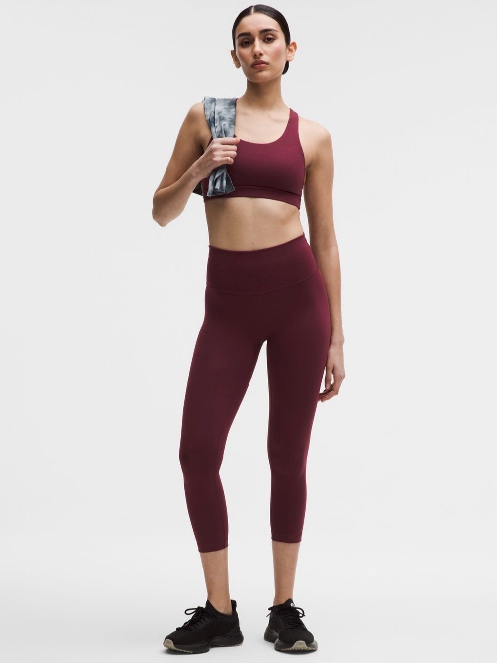 Lululemon Wunder Train High-Rise Crop 23" Garnet Size 8
